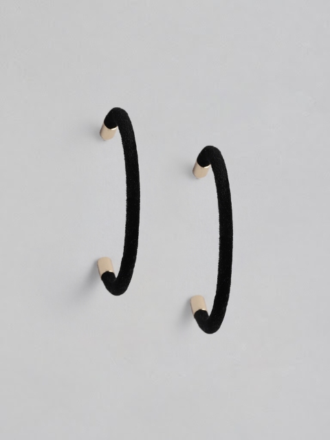 

Accessorize Black Geometric Half Hoop Earrings