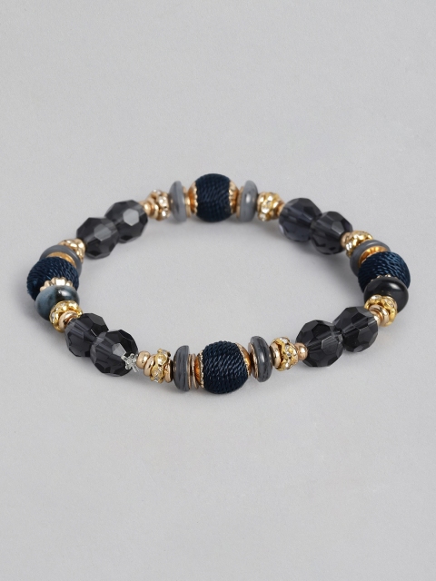 

Accessorize Blue & Gold-Toned Elasticated Bracelet