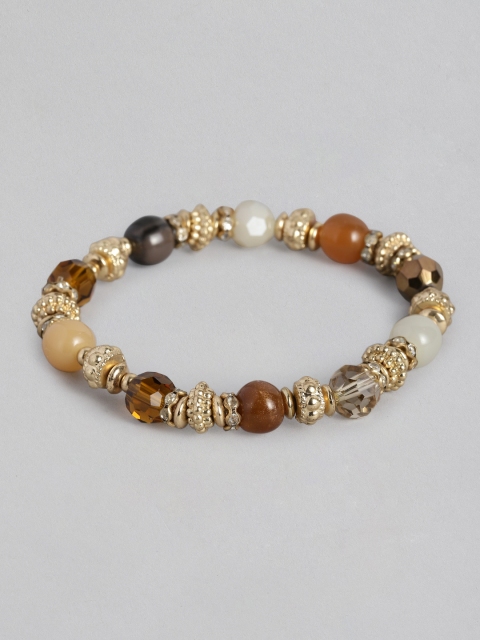 

Accessorize Brown & Gold-Toned Elasticated Bracelet
