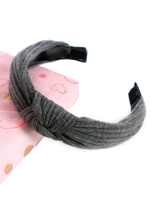 

Ayesha Grey Solid Pin-Up Style Plaid Gingham Hairband