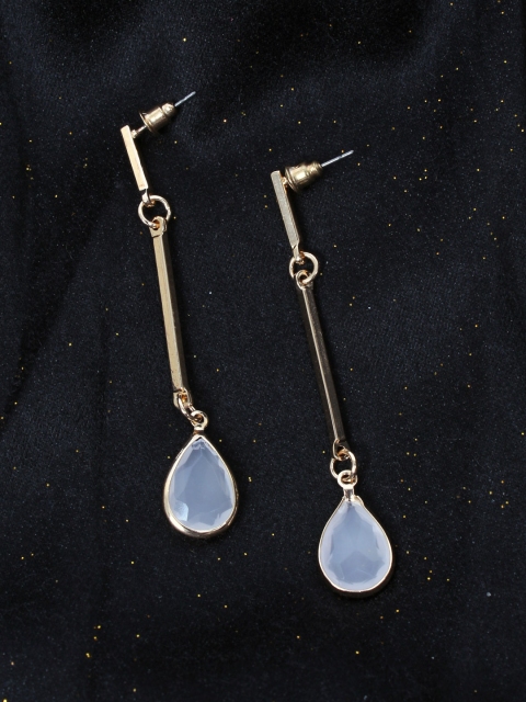 

Ayesha Gold-Toned Oval Shaped Drop Earrings
