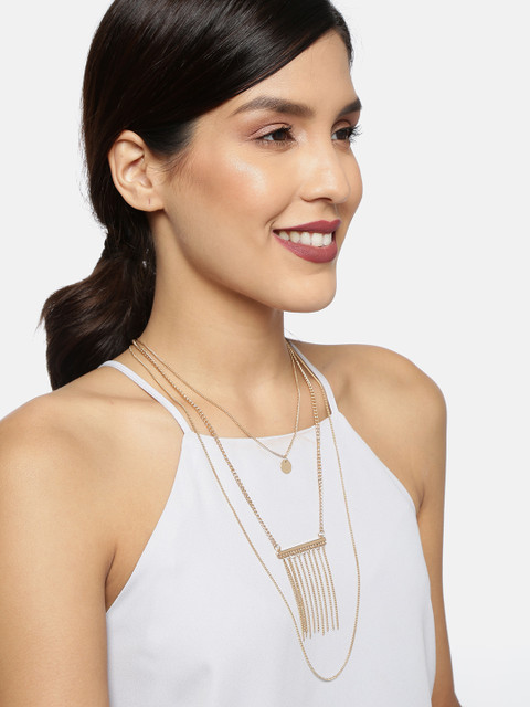 

Ayesha Gold-Plated Multi Stranded Layered Necklace
