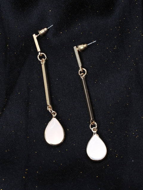 

Ayesha Gold-Toned Teardrop Shaped Drop Earrings
