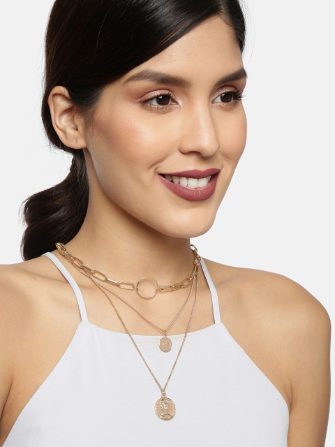 

AyeshaGold-Plated Multi Layered Necklace, Gold