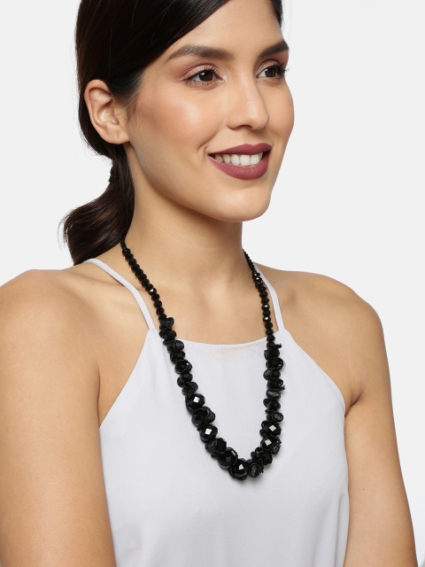 

Ayesha Black Rhinestone Studded Necklace
