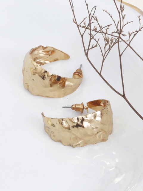 

Ayesha Gold-Plated Circular Half Hoop Earrings