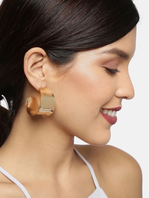 

Ayesha Gold-Toned Circular Half Hoop Earrings