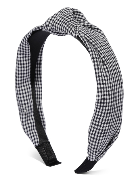 

Ayesha Women Black & White Checked Hairband