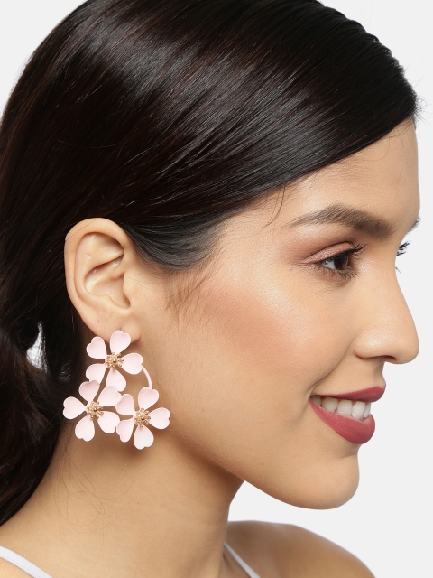 

Ayesha Pink Floral Drop Earrings