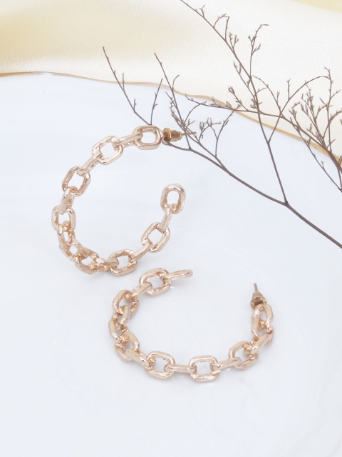 

Ayesha Gold-Toned Circular Half Hoop Earrings