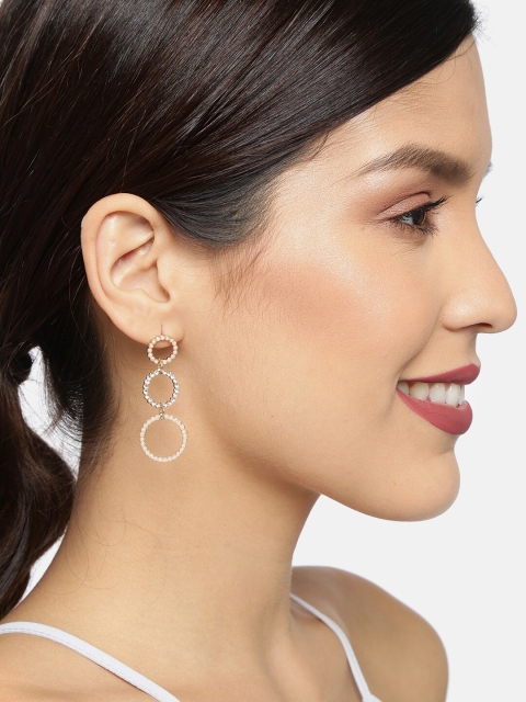 

Ayesha Gold-Plated Circular Drop Earrings
