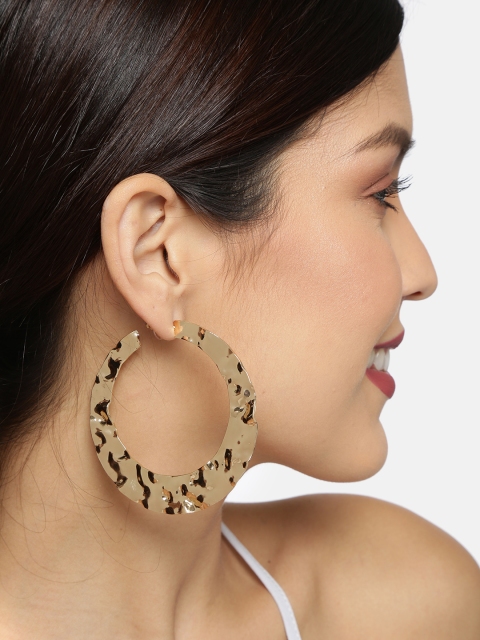 

Ayesha Gold-Toned Circular Drop Earrings