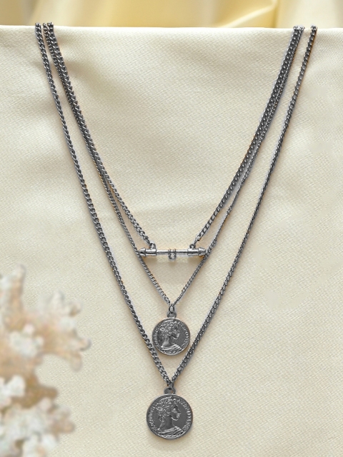 

Ayesha Set of 2 Silver-Plated Pendants With 3 Chains