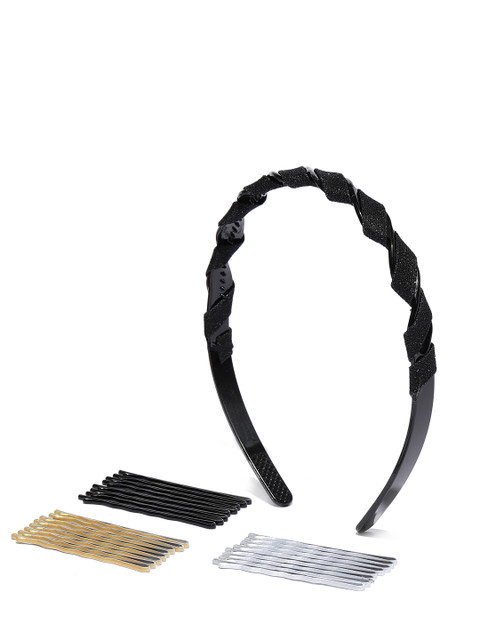 

Ayesha Black & Grey Embellished Hair Accessory Set