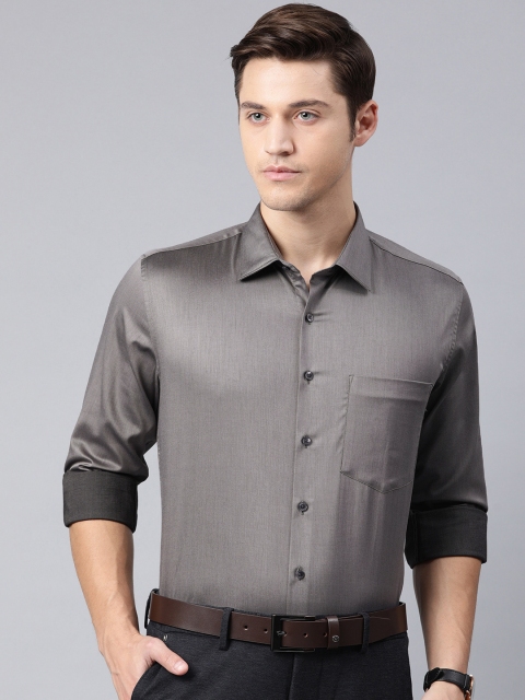 

Van Heusen Men Grey Ourapress Smart Slim Fit Solid Formal Shirt