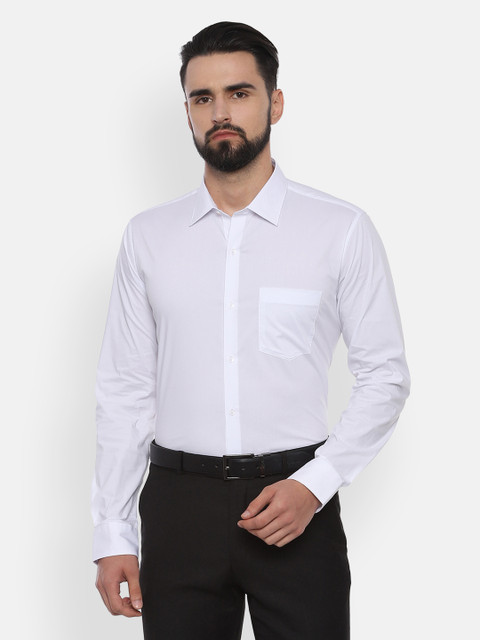 

Van Heusen Men White Slim Fit Solid Formal Shirt