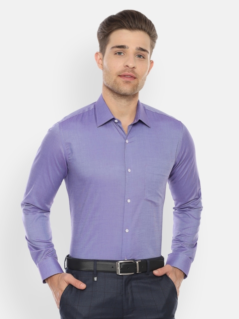 

Van Heusen Men Lavender Slim Fit Solid Formal Shirt