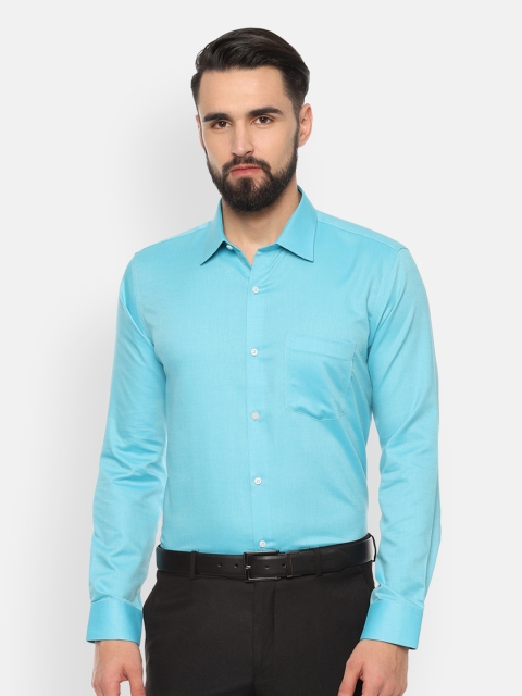 

Van Heusen Men Blue Solid Slim Fit Formal Shirt