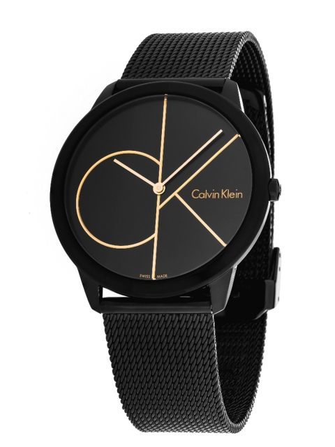 

Calvin Klein Minimal Men Black Analogue Swiss Made Watch K3M214X1