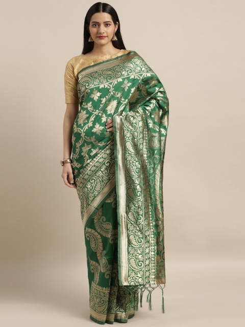 

Mitera Green Woven Design Art Silk Saree
