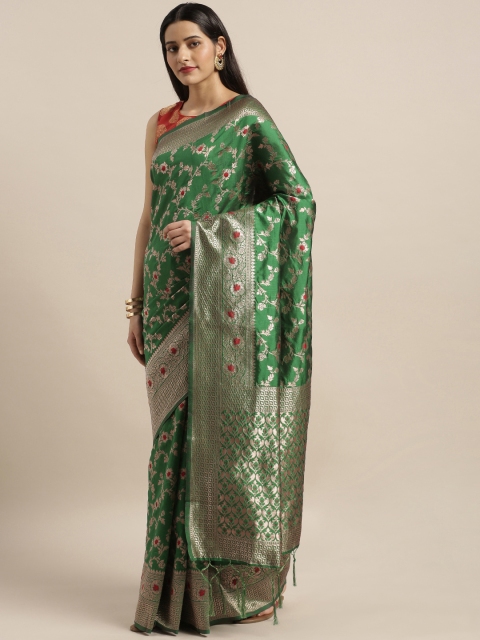 

Mitera Green & Golden Art Silk Woven Design Saree