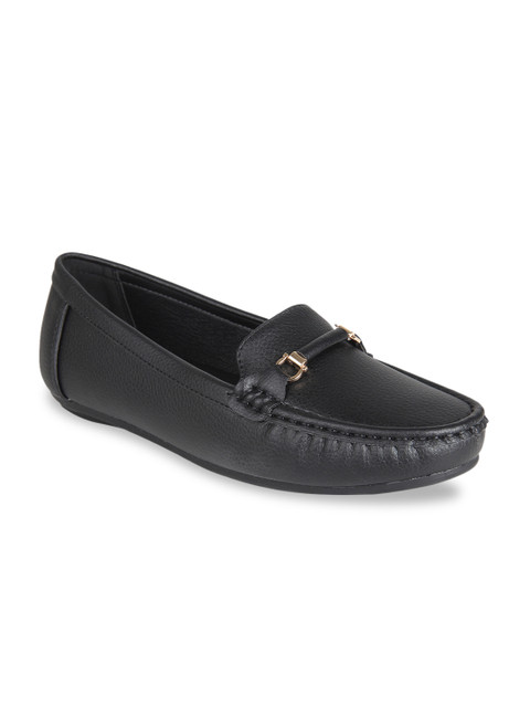 

Flat n Heels Women Black Loafers