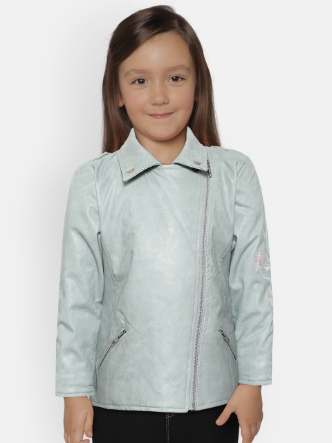 

Okane Girls Sea Green Solid Tailored Jacket