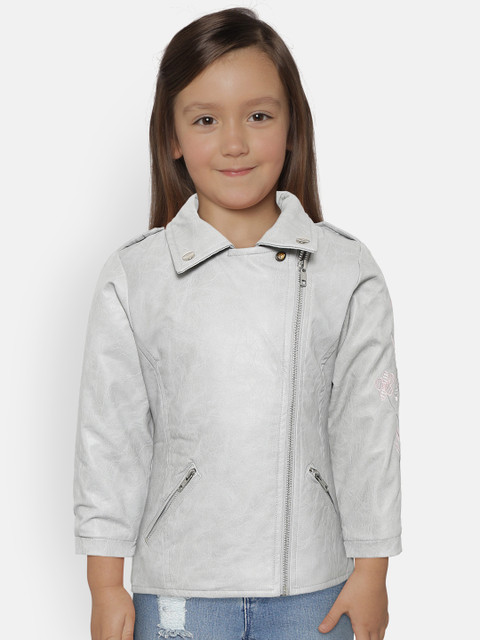 

Okane Girls Grey Solid Tailored Jacket