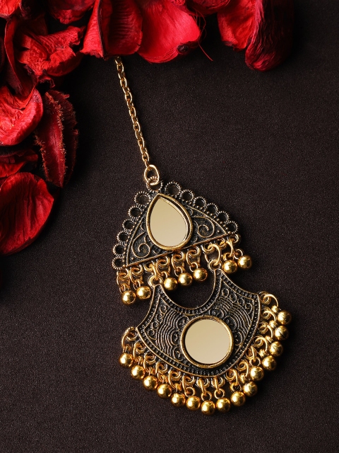 

Rubans Oxidised Gold-Plated Contemporary Maangtika