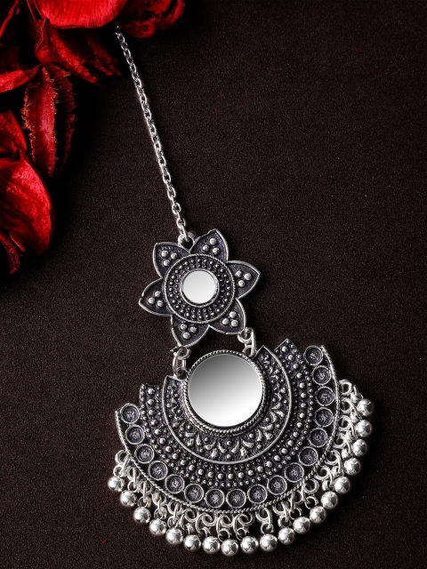

Rubans Oxidised Silver-Plated Maangtika