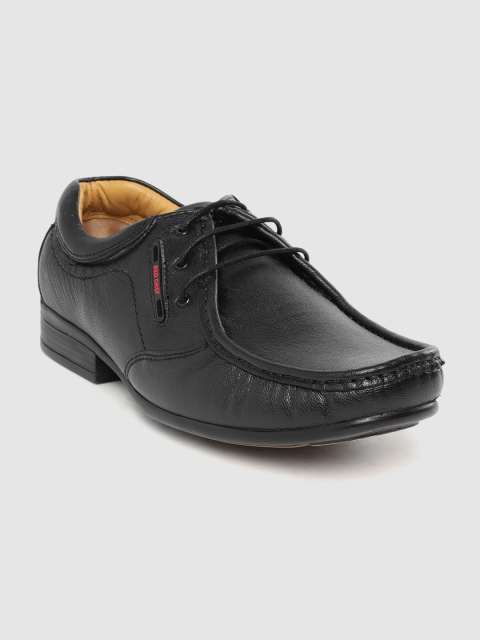 

Red Chief Men Black Solid Leather Formal Derbys