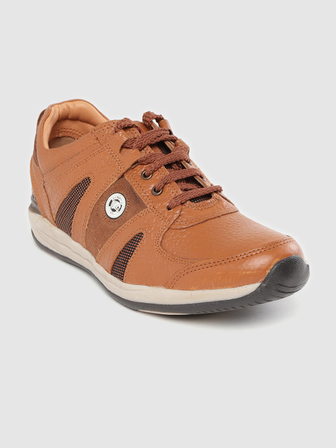 

Red Chief Men Tan Brown Leather Sneakers