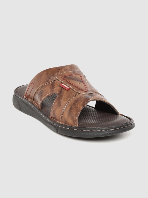 

Lee Cooper Men Brown Solid Leather Comfort Sandals