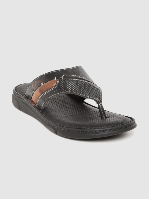 

Lee Cooper Men Black Leather Comfort Sandals