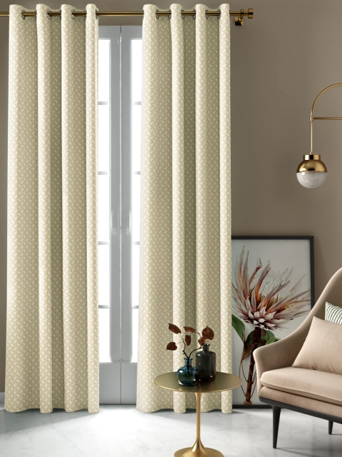 

Aura Yellow Single Long Door Jacquard Patterned Curtain