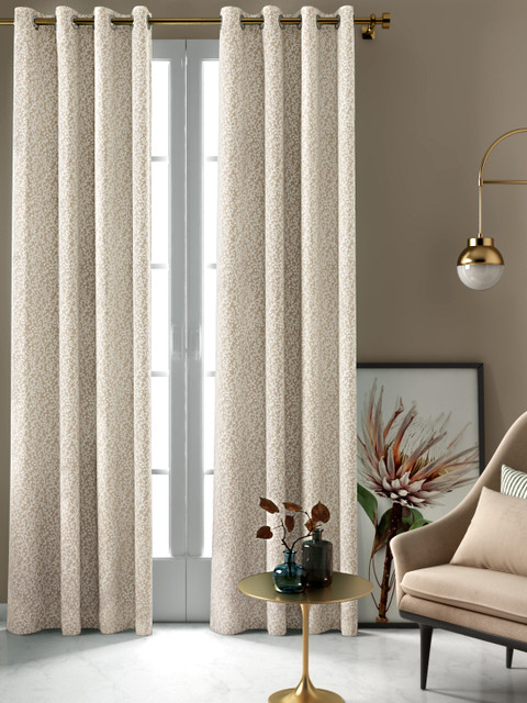 

Aura Pink Single Long Door Jacquard Patterned Curtain