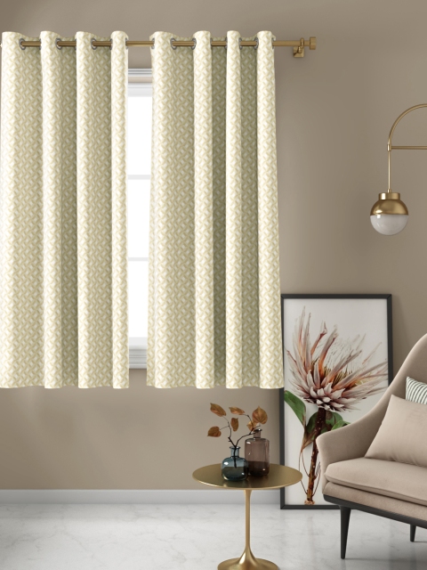 

Aura Yellow Single Window Jacquard Patterned Curtain
