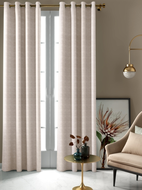 

Aura Beige & Off-White Jacquard Self Design Single Door Curtain