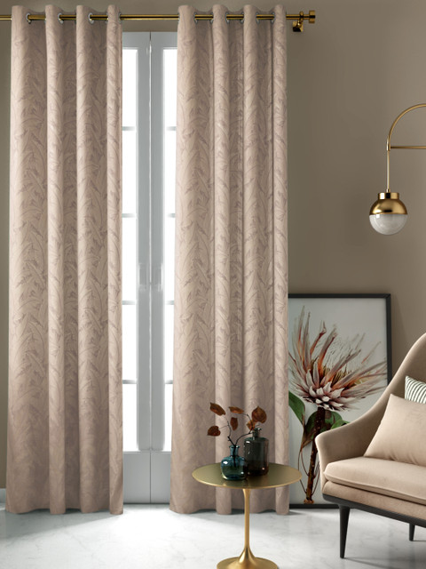 

Aura Beige Single Jacquard Patterned Door Curtain