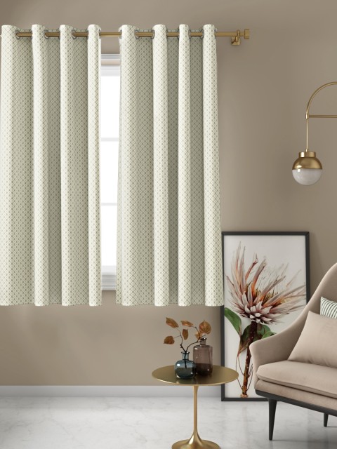

Aura Beige Single Patterened Window Curtain