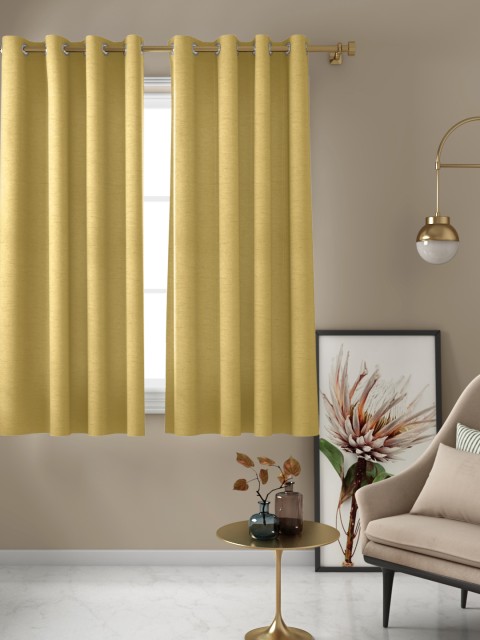 

Aura Mustard Yellow Single Jacquard Window Curtain