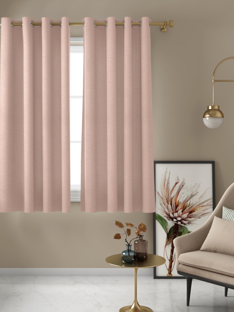 

Aura Dusty Pink Jacquard Single Window Curtain