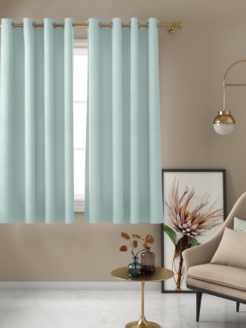 

Aura Blue Single Window Curtain