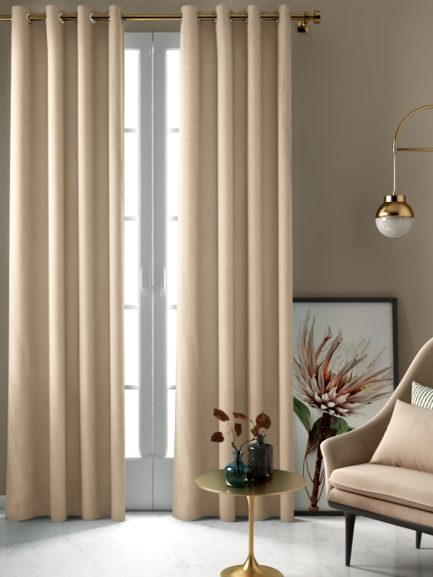 

Aura Beige Single Jacquard Long Door Curtain
