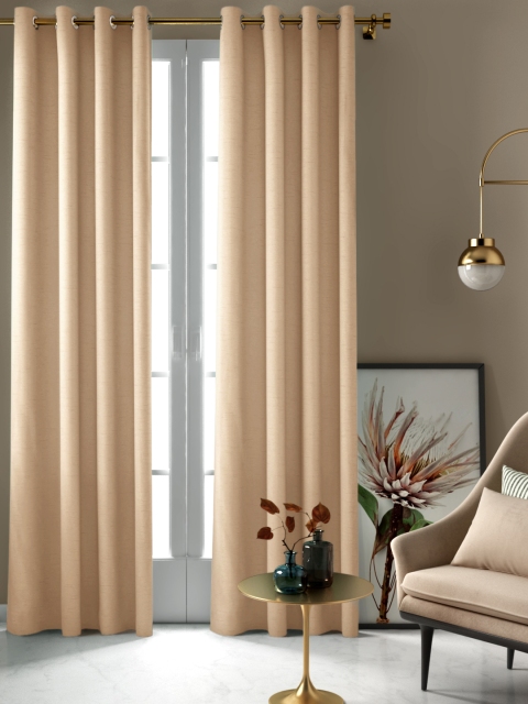 

Aura Beige Solid Single Door Curtain