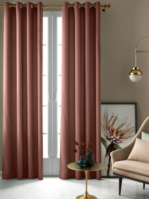 

Aura Rust Red Single Long Door Curtain