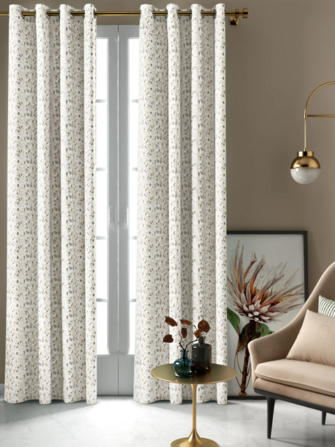 

Aura Green Jacquard Patterened Single Long Door Curtain