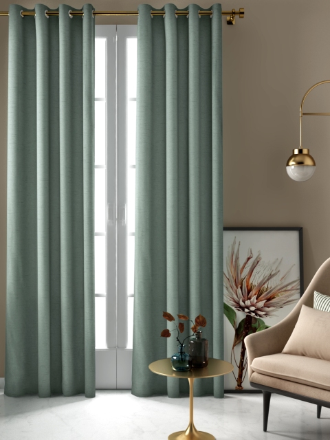 

Aura Olive Green Jacquard Single Door Curtain