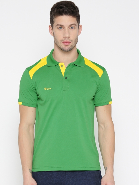 

VEGA Men Green Solid Polo Collar Cricket T-shirt