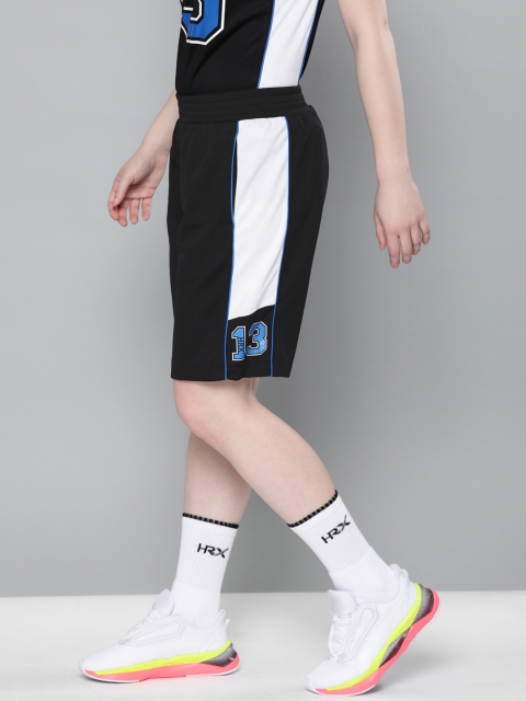 

HRX by Hrithik Roshan Women Black Basketball Regular Fit Shorts